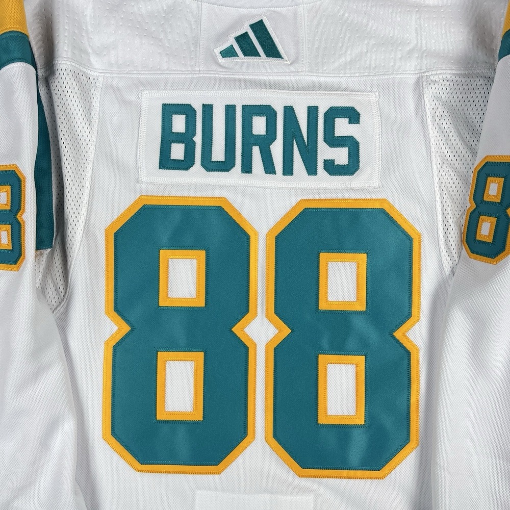 Adidas NHL San Jose Sharks "Brent Burns" Reverse Retro Jersey (H52337) Size 42 - Picture 4 of 10